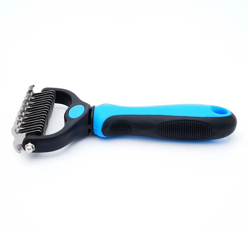 Pet Knot Remover Comb for Dogs & Cats - Dematting Tool with Stainless Steel Blades - Detangling Brush for Matted Hair - Professi