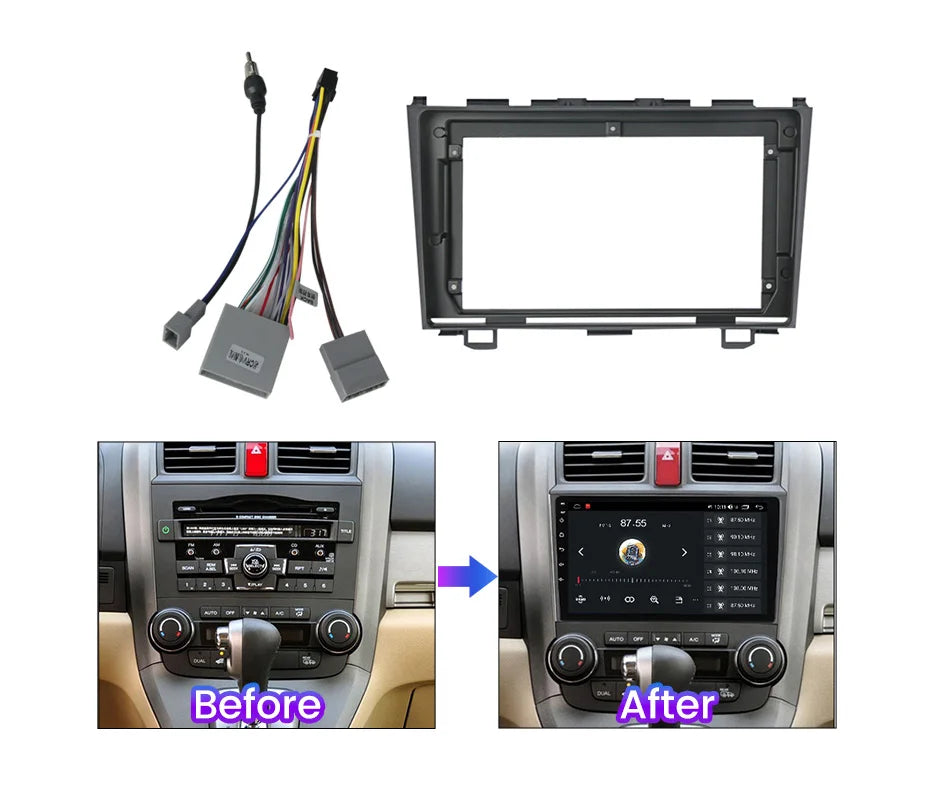 9 Inch Car Radio Face Frame For Honda CRV CR-V 2006-2012 Bezel