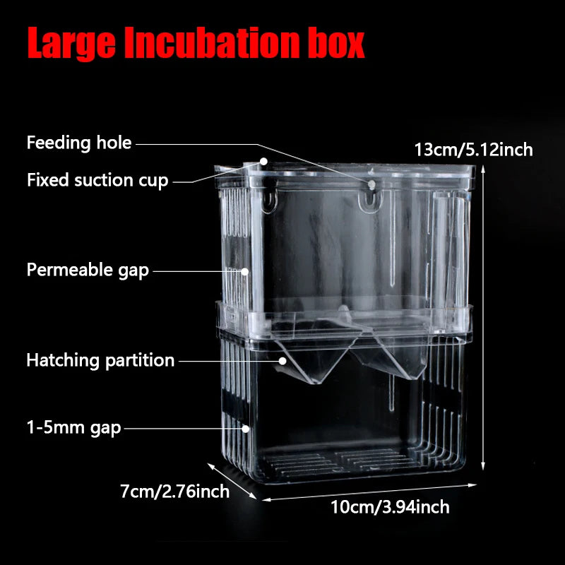 1PC Aquarium Fish Breeder Box Durable Betta Fish Tank Fish Breeding Isolation Box Hatching Incubator Box For Baby Fish Shrimp