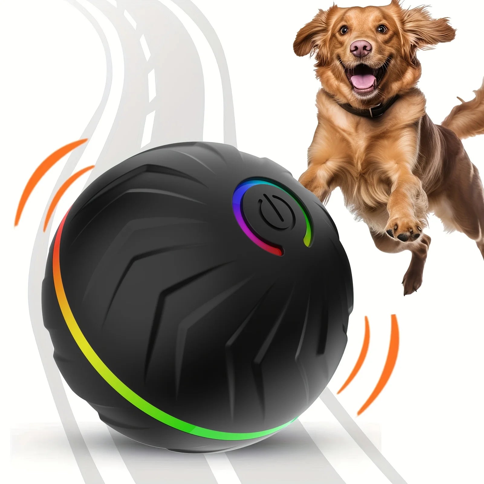 6.6cm/2.62in large size pet smart bouncing ball, motion activated dog ball, suitable for automatic rolling ball toys.