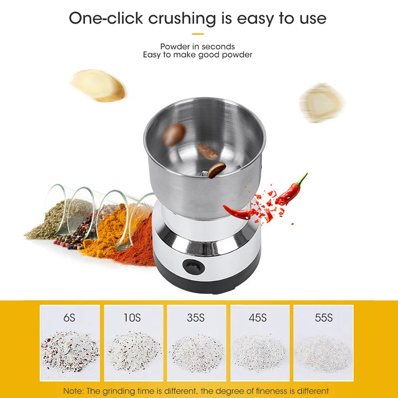 Mini Electric Grinder Household 300ml Ultrafine Food Pulverizer Coffee Spice Grain Mill 2/4 Blades
