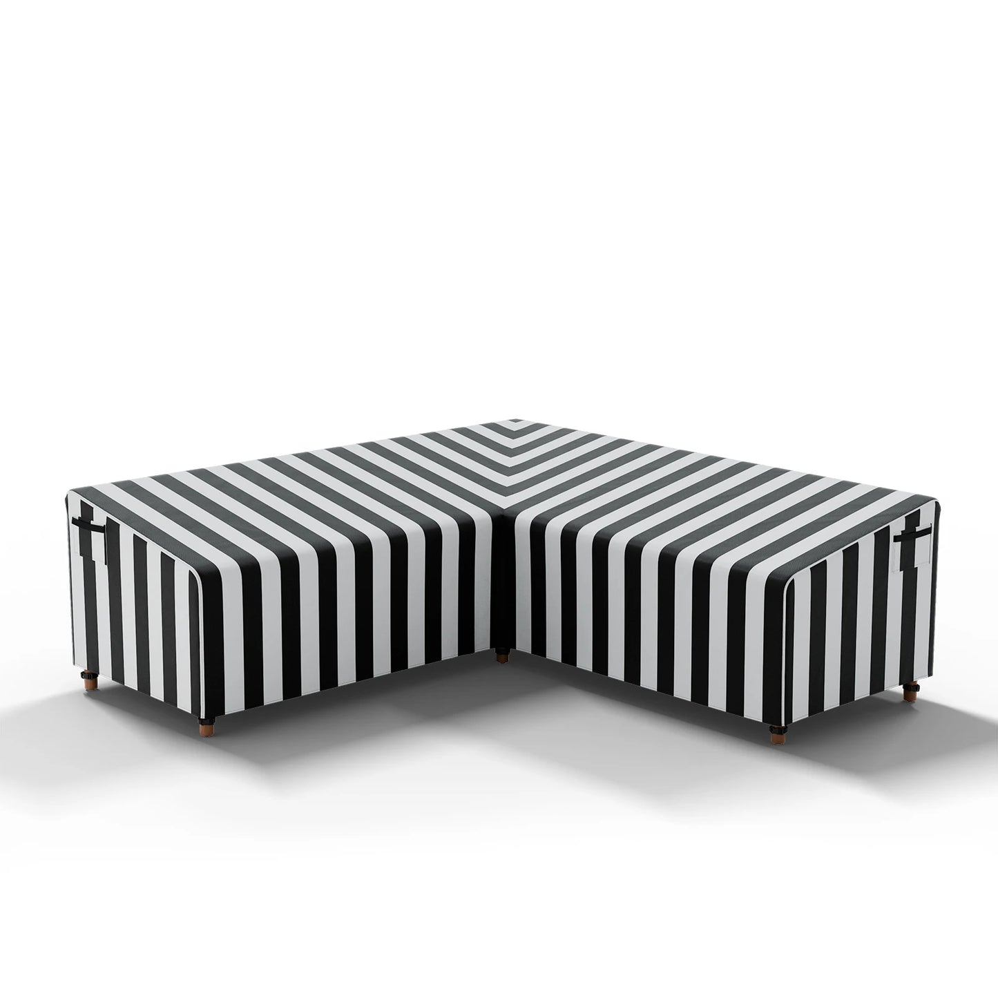 420D Waterproof Outdoor V-Shaped Heavy-Duty Sofa Cover for Sectional Lawn and Patio Furniture