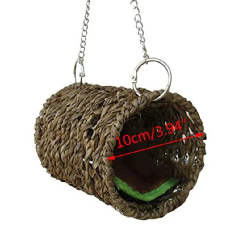 17 Style Birds Nest Bird Cage Natural Grass Egg Cage Bird House Outdoor Decorative Weaved Hanging Parrot Nest Houses Pet Bedroom