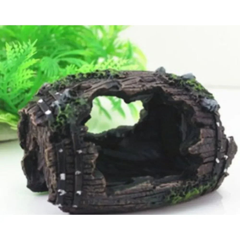 Aquarium Artificial Barrel Cave Resin Ornaments Decorations Landscaping Accessories For Fish Tank Aquarium Decoration Supplies