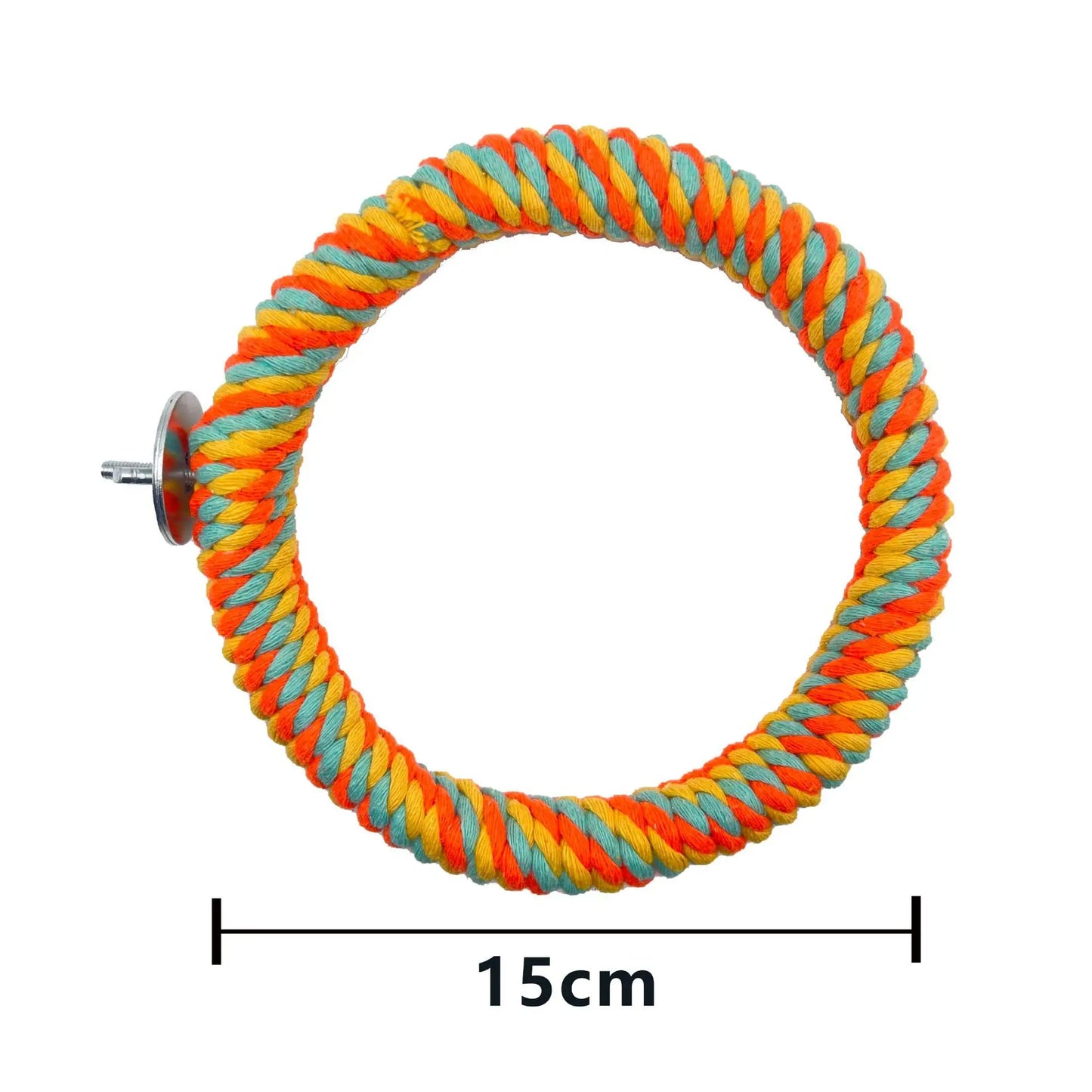 Bird Toy Durable Cotton Rope Multi-color Round Pet Parrot Standing Perches for Cockatiel Parrot Cage Toy Pet Bird Toy
