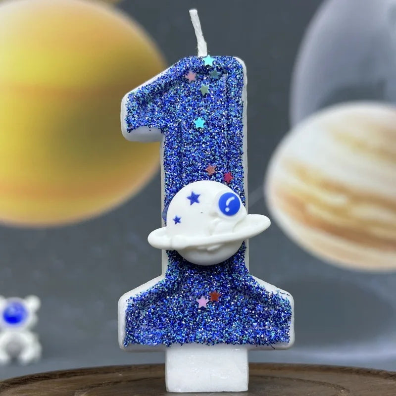 DIY Digital Birthday Wax Planet Universe Cake Candles