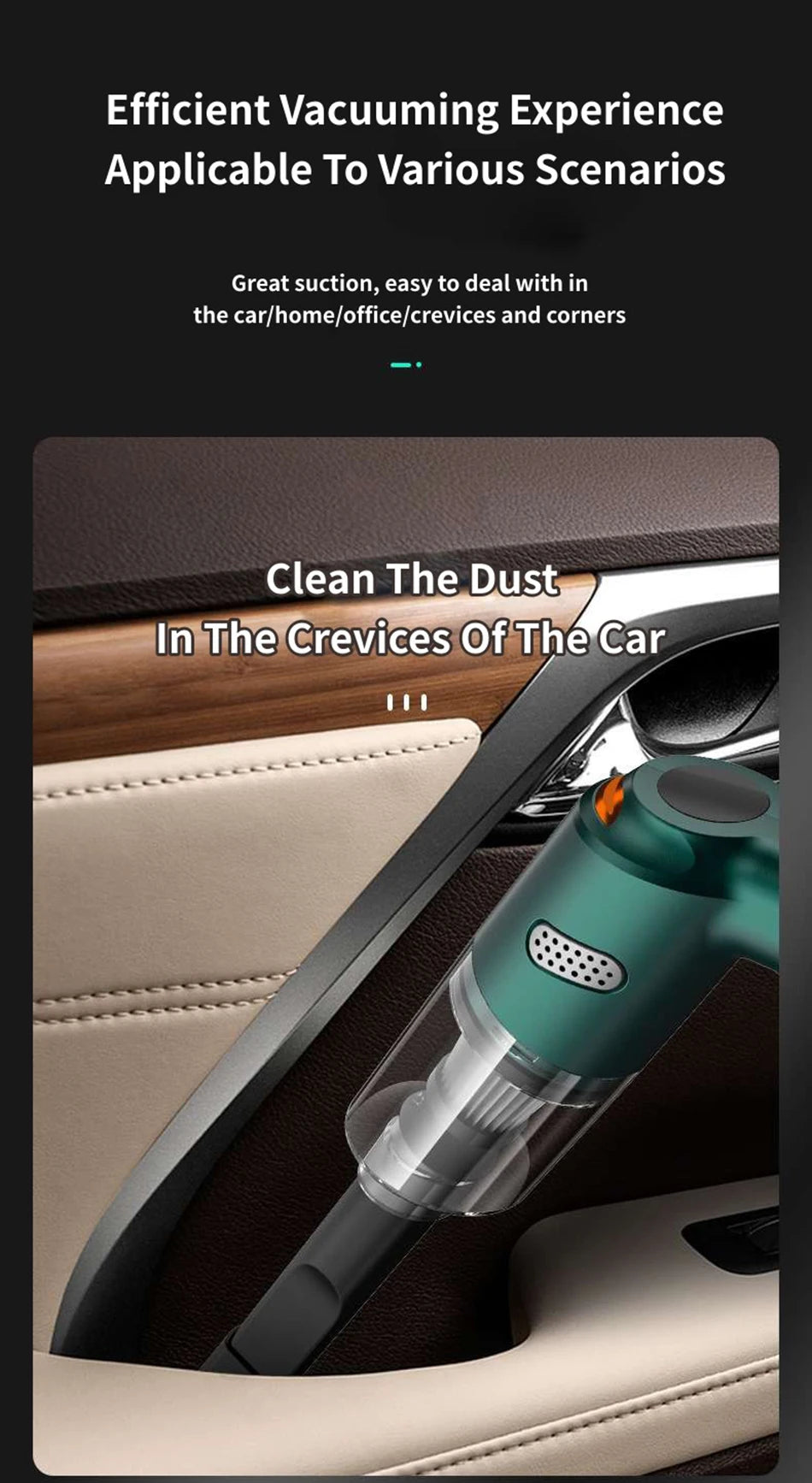 15000Pa Wireless Mini Vacuum Cleaner Handheld Large Suction Car Vacuum Cleaner For Home Car Vacuum Cleaner Pet Hair Absorber