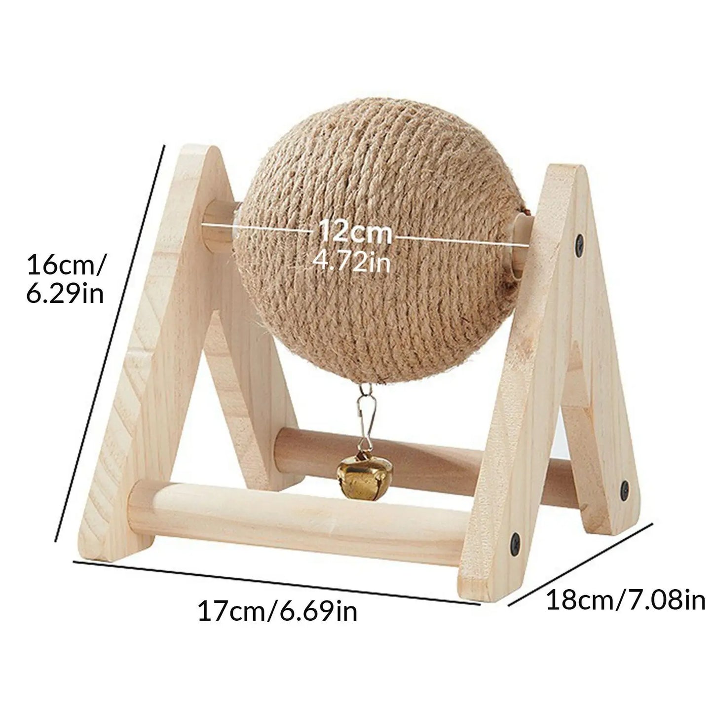 Rabbit Toys Grinding Claw Ball Sisal Hemp Wear and Bite Resistant Stable Anti Overturning Little Pet Puzzle Toy Rabbit