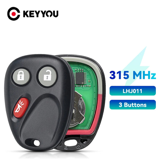 KEYYOU LHJ011 315Mhz Smart Car Key 3 Buttons Hummer H2 Cadillac Escalade