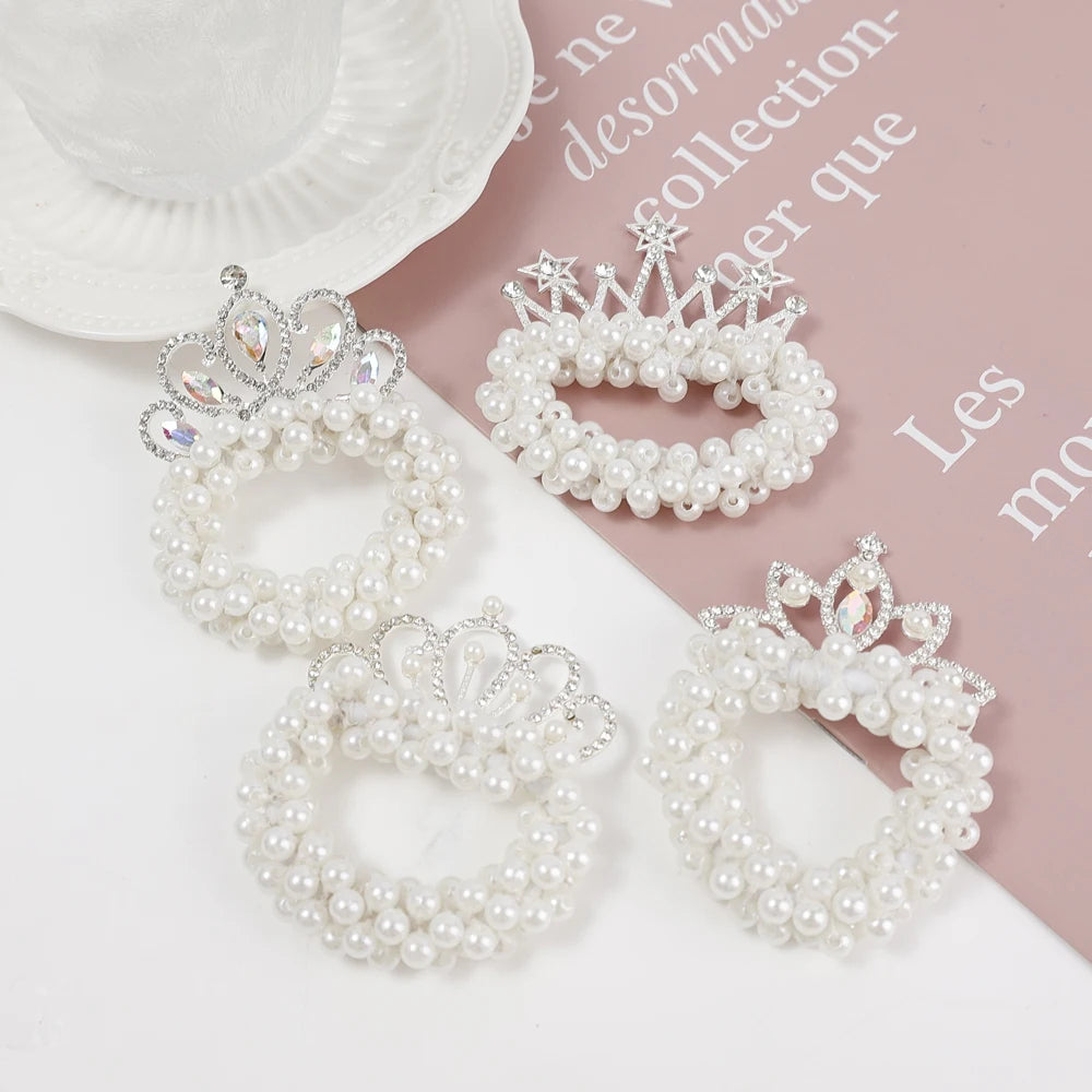 New Fashion Pearl Crown Princess Hair Bands for Girls