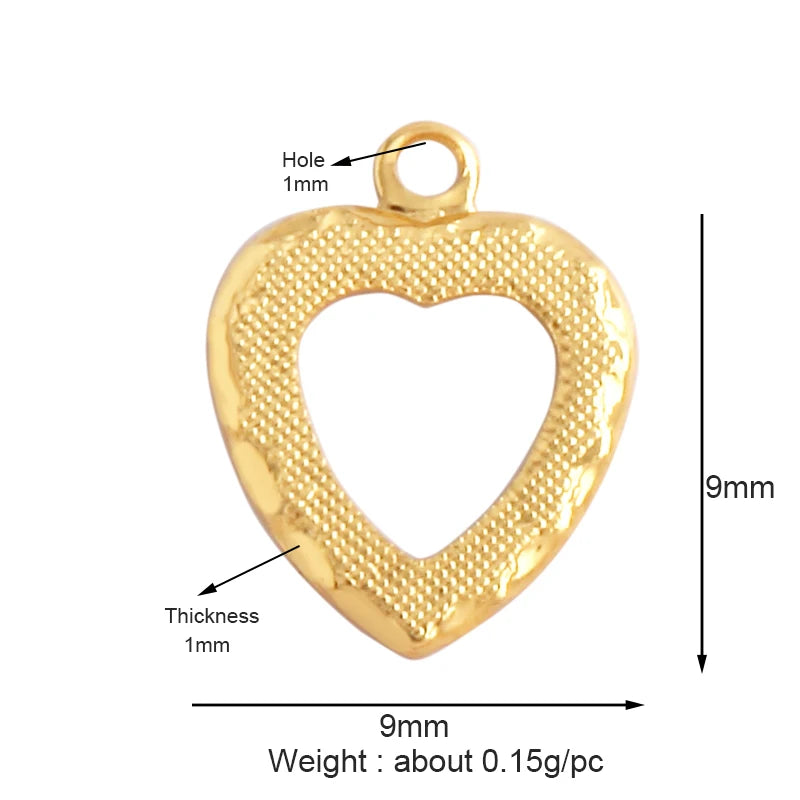 Classics Love Heart Star Zircon Focal Charm Pendant 18K Gold Plated Shell Pearl Jewelry