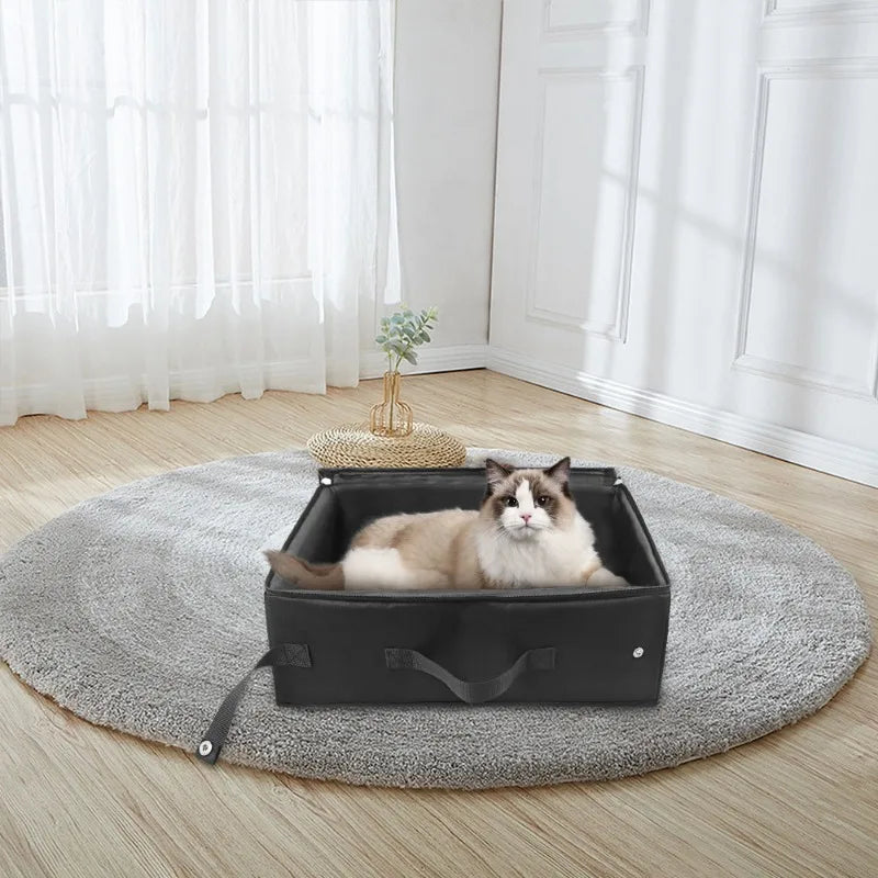 Outdoor Foldable Cat Litter Box Portable Travel Dog Toilet Tray