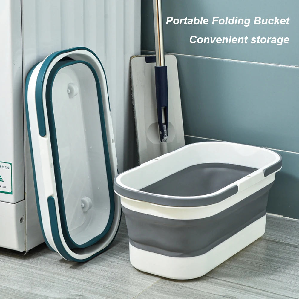 Foldable Mop Bucket Portable Wash Basin Large Capacity Dishpan for Kitchen and Bathroom Cleaning Space Saving Design