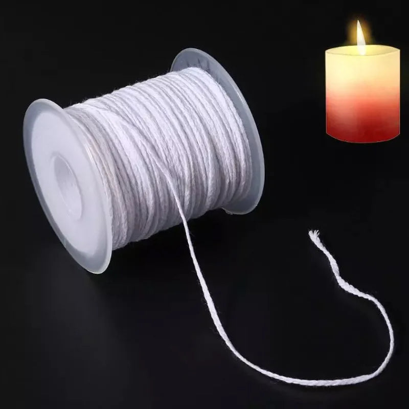 DIY Wax Core 61 M Long Cotton Woven Candle Lamp Wick Kit