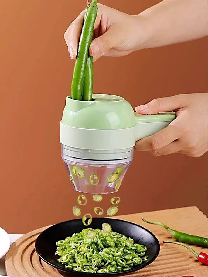 5 in 1 Electric Vegetable Cutter Set Portable Wireless Food Processor for Garlic Pepper Meat