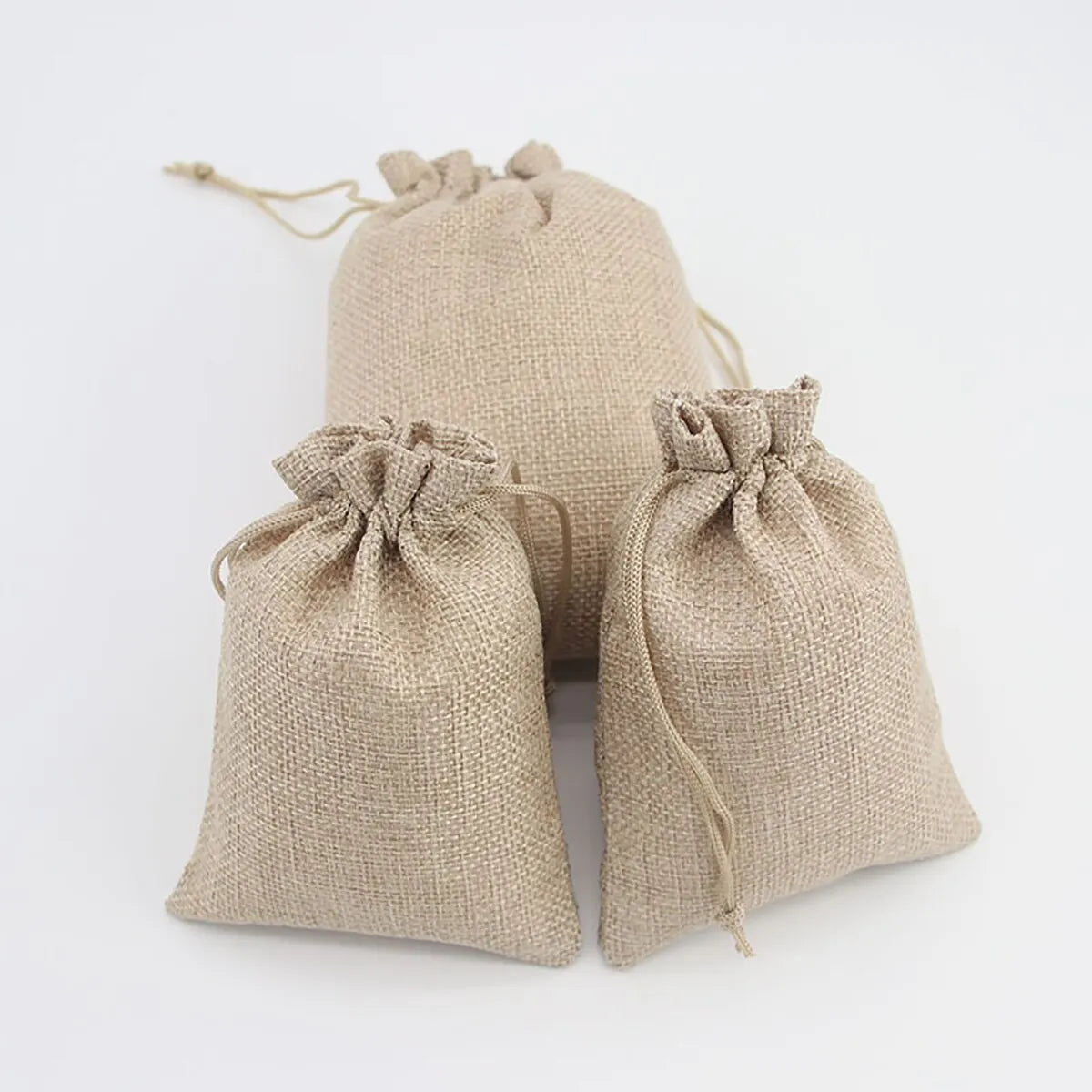 15-50 Cotton and Hemp Bundle Pocket Gift Bag for DIY Candy Packaging