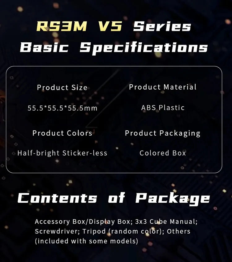 MoYu RS3M V5 3X3 Magnetic Speed Cube Fidget Toy 2023