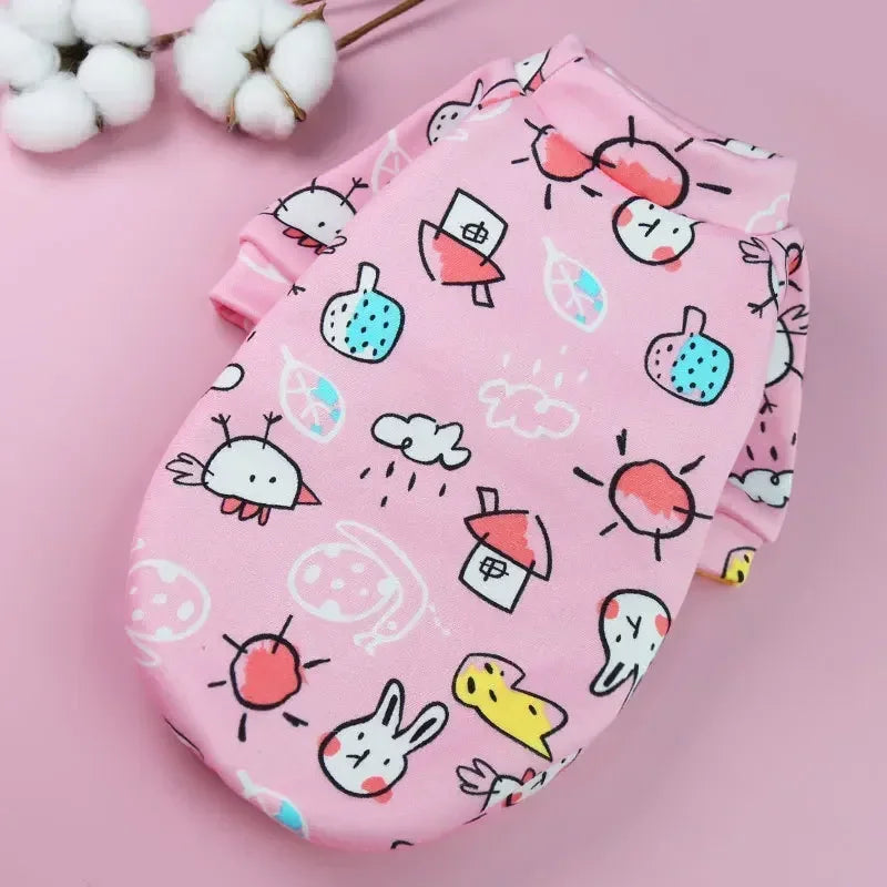 Small Dog Hoodie Coat Winter Warm Pet Clothes for Bulldog Chihuahua Shih Tzu Sweatshirt Puppy Cat Pullover Dogs