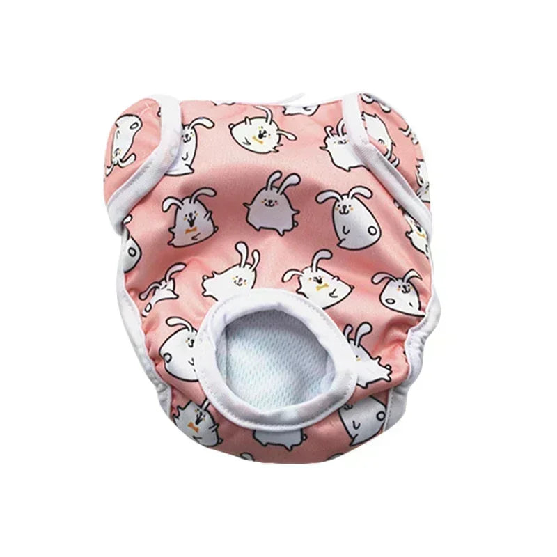Washable Dog Diapers Physiological Pants Cute Cartoon Print Female Dog Diaper Underwear Dog Sanitary Panties pañales para perros