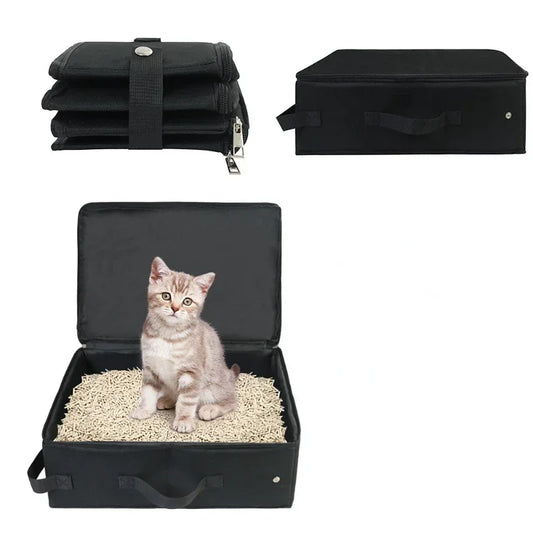 Outdoor Foldable Cat Litter Box Portable Travel Dog Toilet Tray