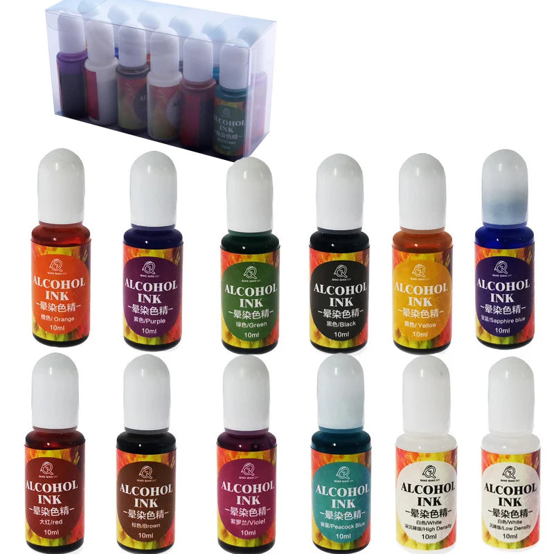 Epoxy Resin Pigment Set Liquid Coloring Agent for DIY Crafts