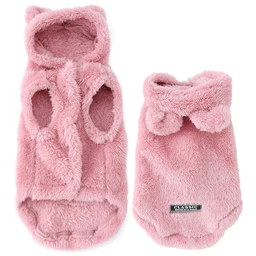 Rabbit Ears Cute Cat Clothes For Small Medium Dogs Cats Puppy Soft Pet Outfits Cozy Pets Kitty Coat Winter Warm Sphynx Hoodie