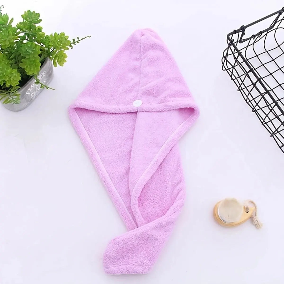 1pc Hair Drying Cap Super Absorbent Microfiber Towel Wrap