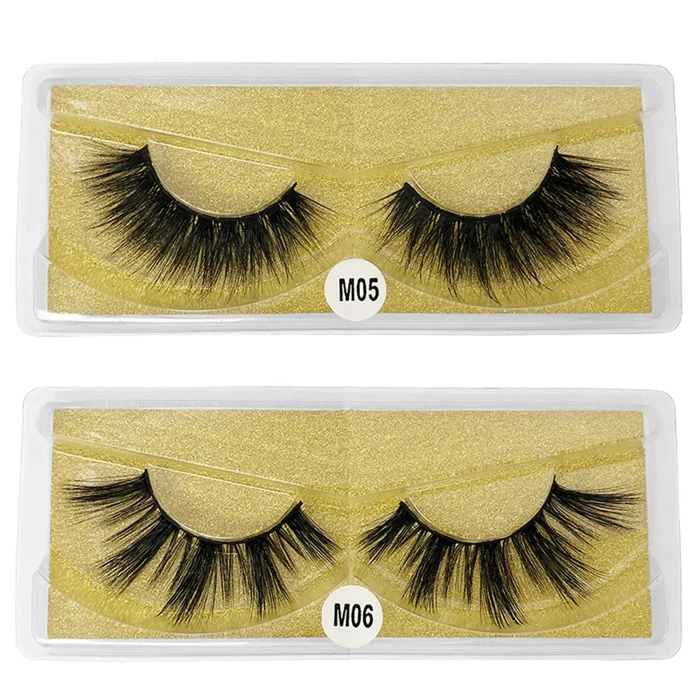 30 Pairs 3D Mink Eyelashes Natural Volume False Lashes Thick and Lightweight Makeup Wholesale