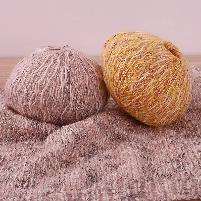 300g Eco-Friendly Bamboo Fiber Yarn for Hand Knitting and Crochet Fashion Projects, Thick and Thin Texture for Sweaters, Scarves, Hats, Shawls and More