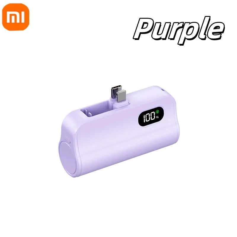 Xiaomi Capsule Power Bank 50000mAh Hidden Type-C Lightning Interface Mobile Power Supply Emergency External Battery Fast Charger