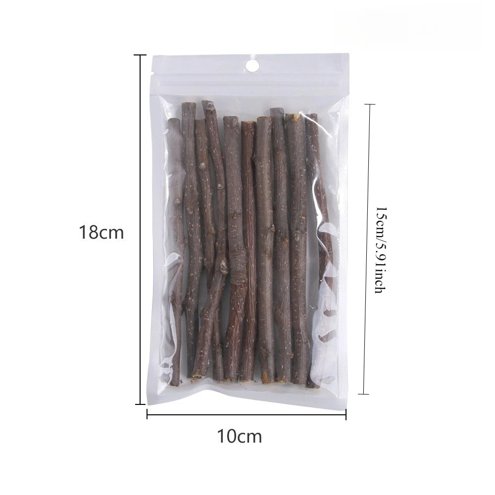 Natural Small Pet Chew Toys for Rabbit, Guinea Pig, Hamster Grass Balls Wood Hanging Toys, Teeth Grinding & Boredom Relief