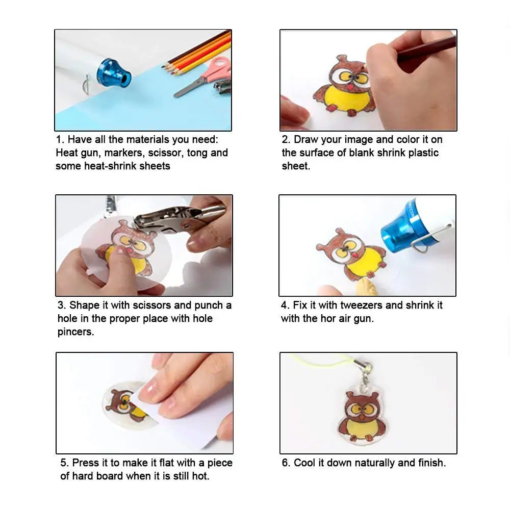 Hot Air Gun 220V/110V Heat Gun for DIY Crafts and Wax Melting