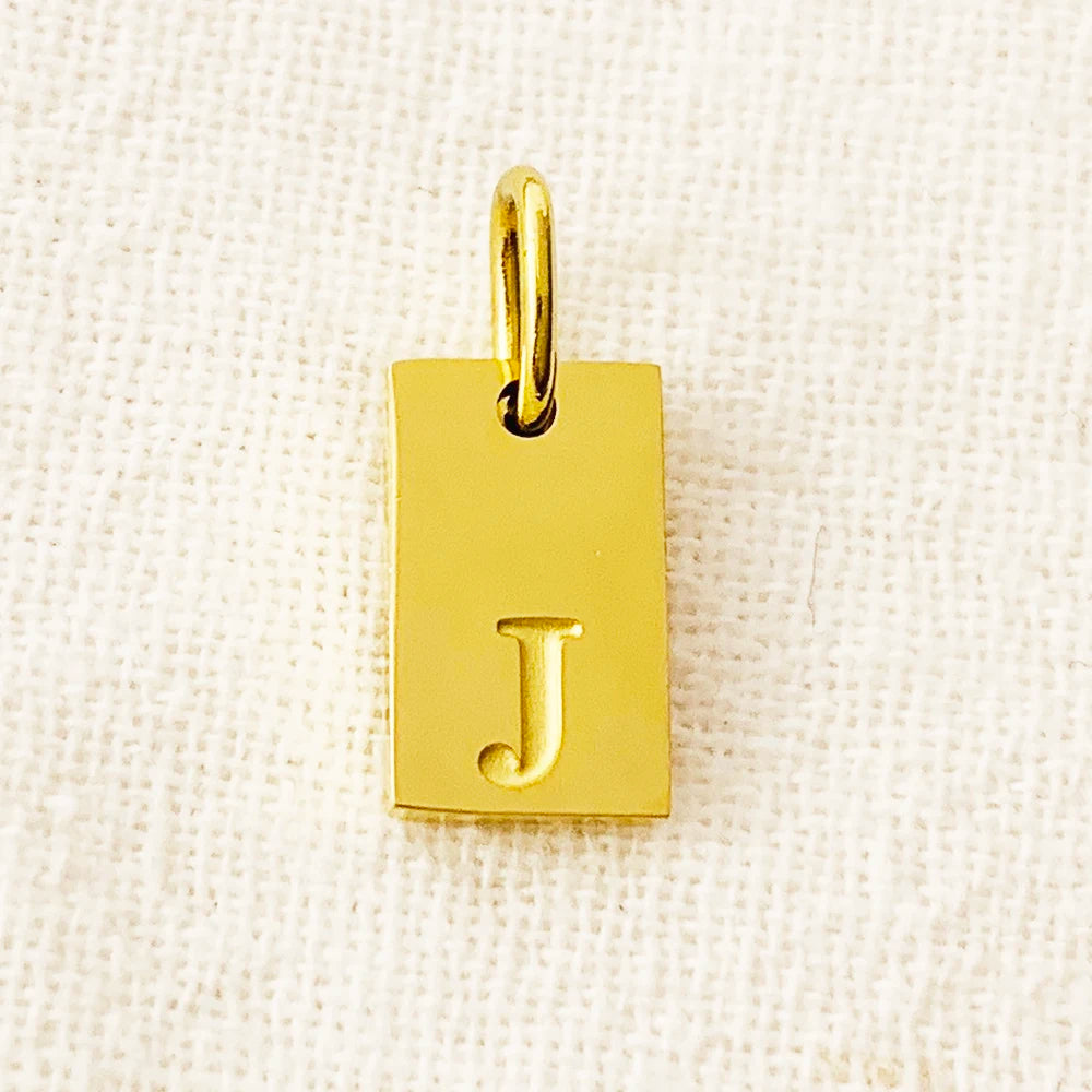 SUNIBI Alphabet Charm Pendant for Necklaces Stainless Steel Jewelry