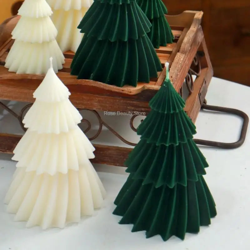 3D Christmas Tree Candle Silicone Mold DIY Kit for Holiday Gifts