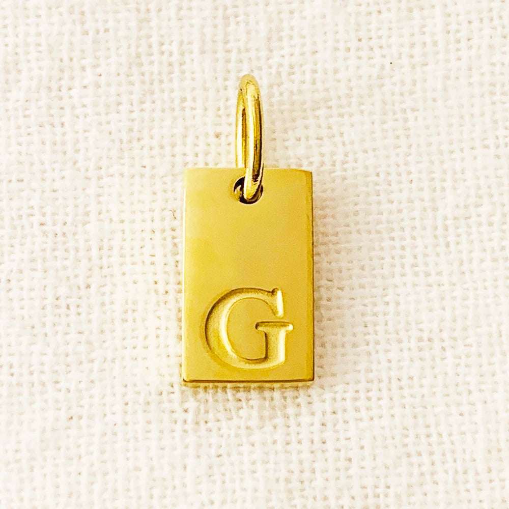 SUNIBI Alphabet Charm Pendant for Necklaces Stainless Steel Jewelry