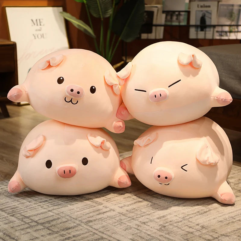 Squish Pig Stuffed Doll Plush Piggy Toy Soft Pillow Cushion for Kids and Babies Available in 40cm 50cm 60cm 80cm