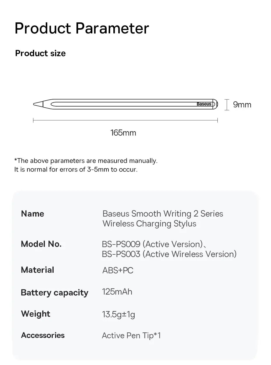 Lápiz óptico digital Baseus Gen2 para iPad 4/5/Pro 11 y 12,9 pulgadas/Mini 6, compatible con lápices tipo Apple Pencil que rechazan la palma de la mano