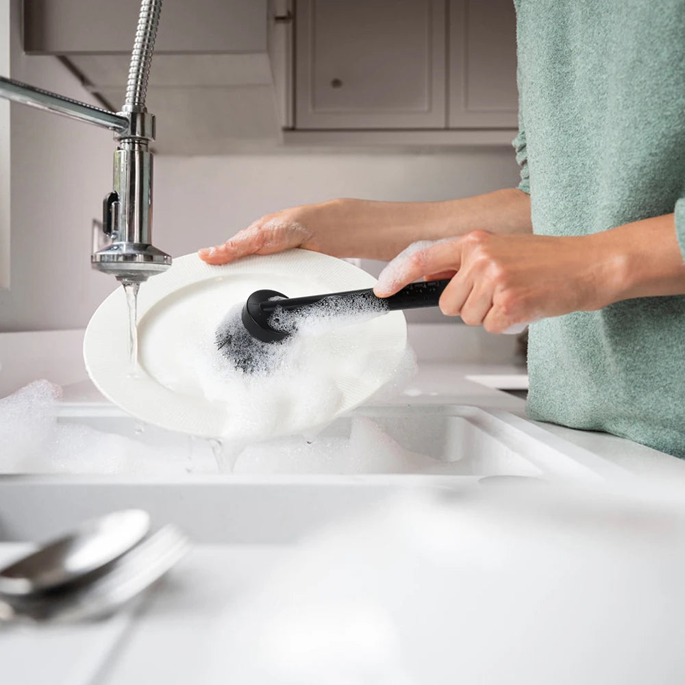 Matte Black Kitchen Soap Dispenser and Sponge Holder Set for Sink Caddy with Hand Soap and Dish Soap Storage