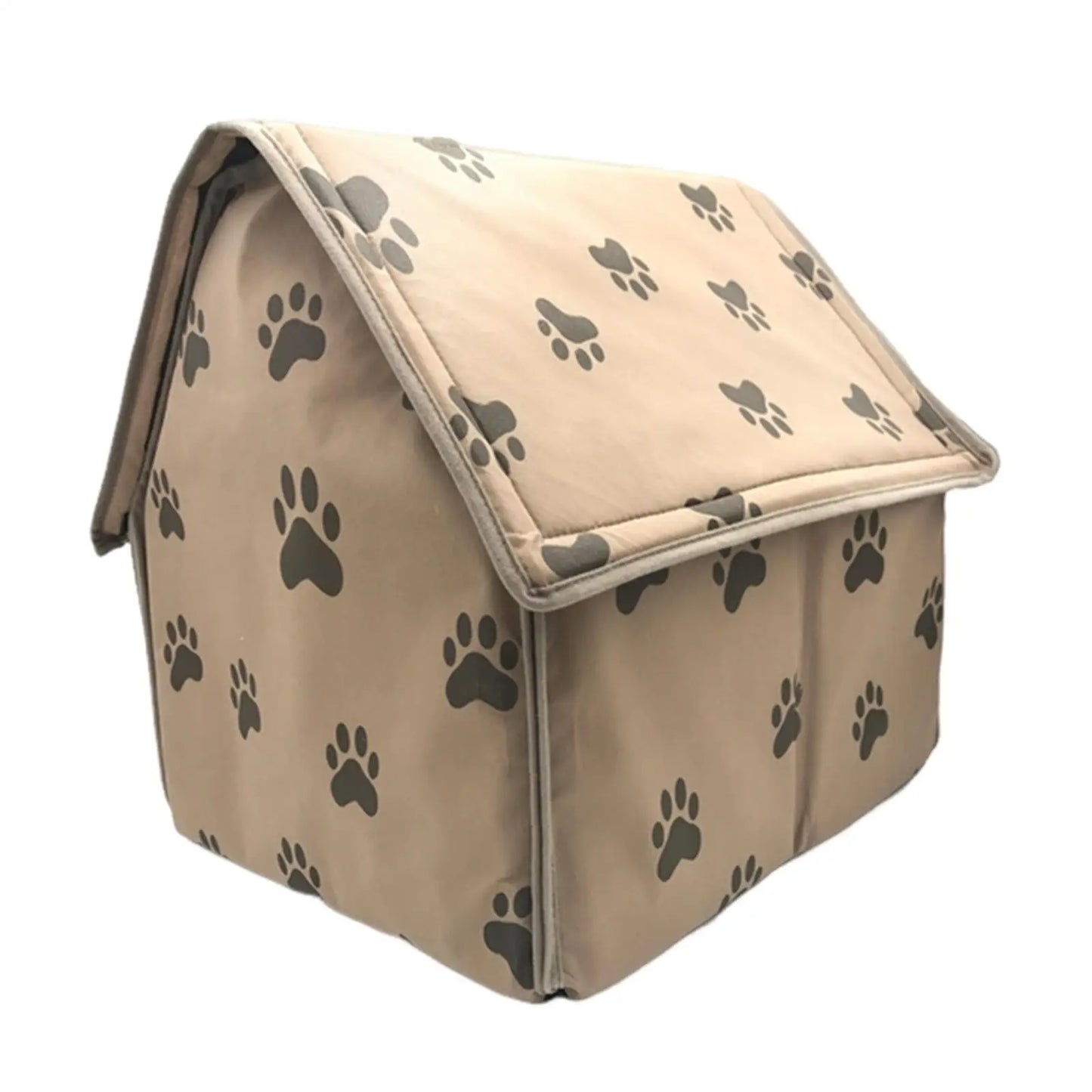Portable Pet Dog Cat Puppy Soft House Bed Cat Footprint House Tent Kennel