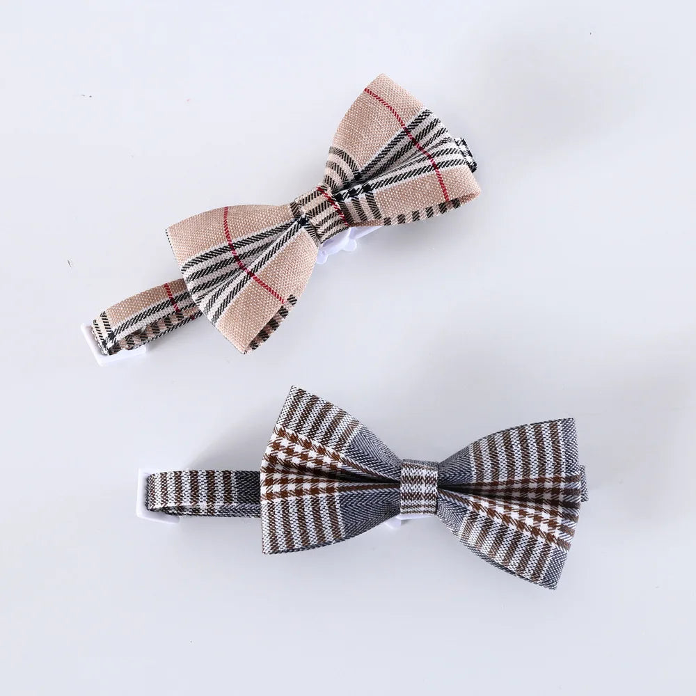 1pc Adjustable Plaid Cat Collar with Bow Tie - Adjustable Comfortable Collar, Perfect for Holiday Dress Up and Everyday Wear