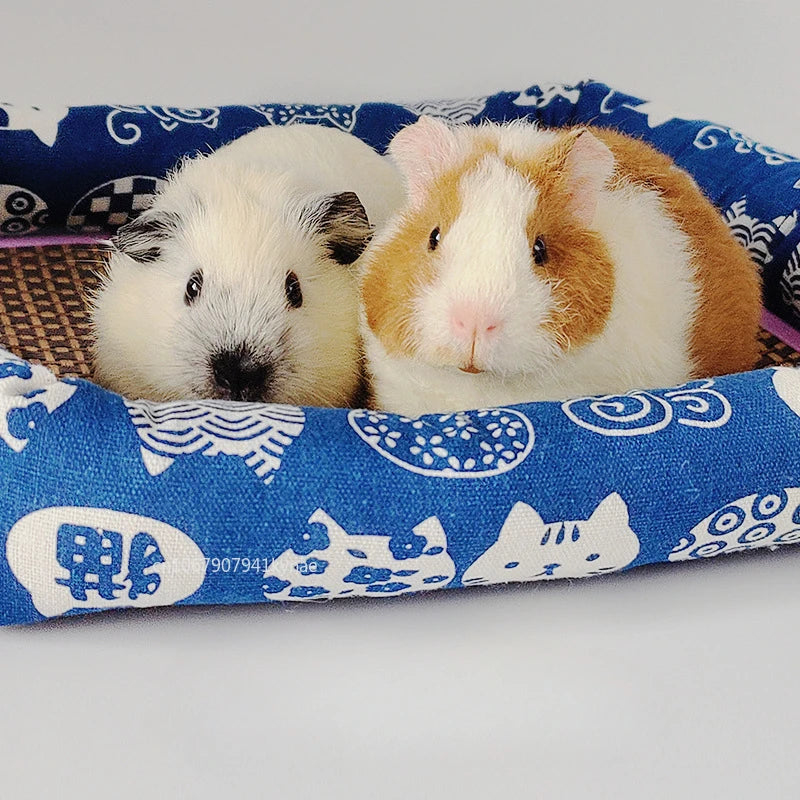 Hamster Summer Cooling Mat for Small Animals Breathable Cushion Bed Guinea Pig Chinchilla Rat Rabbit Cage Squirrel Rattan Mat
