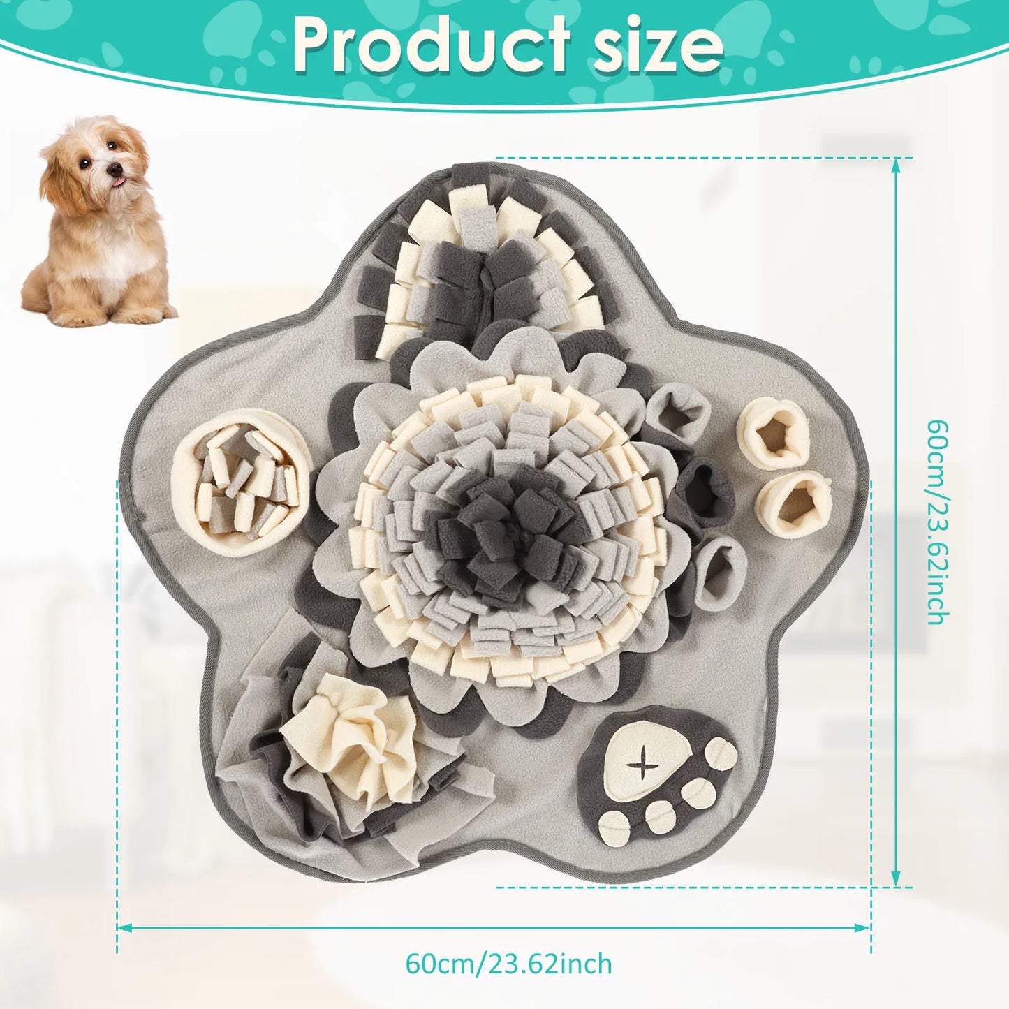 Dog Snuffle Mat Pet Toys Interactive Training Sniff Natural Feeding Mat Squeaker Dog Treat Relieve Pressure Snuffle Toys