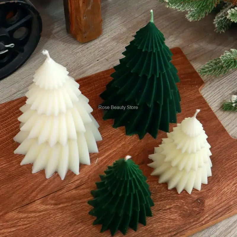 3D Christmas Tree Candle Silicone Mold DIY Kit for Holiday Gifts