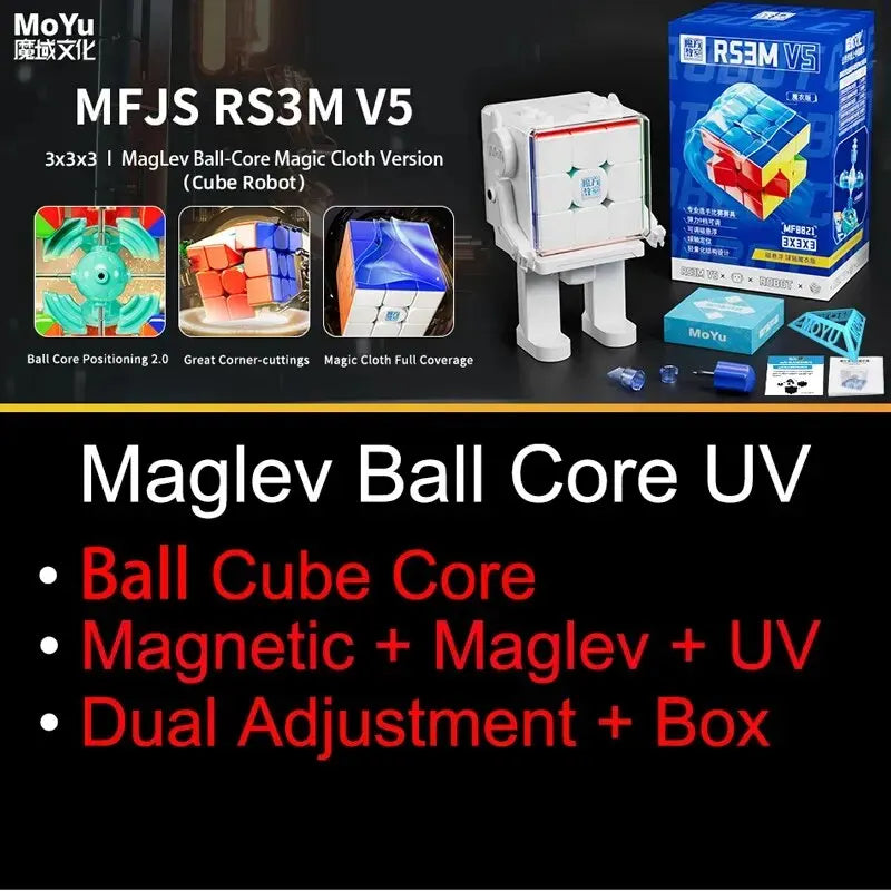 MoYu RS3M V5 3X3 Magnetic Speed Cube Fidget Toy 2023