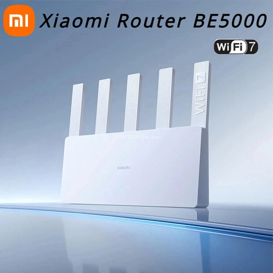 Router Xiaomi BE5000 WiFi 7 2.5G Puerto de red de 5011Mbps Memoria de 512MB Acceso de banda ancha dual de 2.4/5GHz Protección de seguridad de red