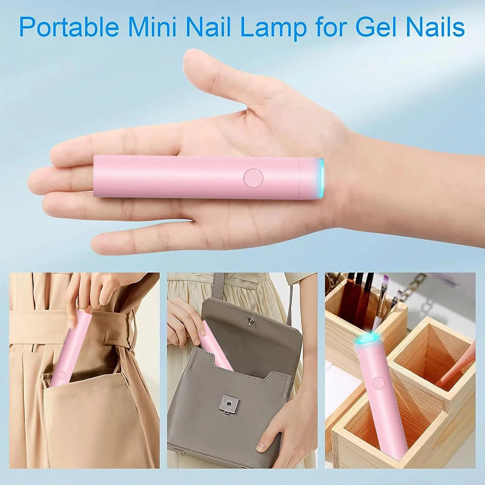 LULAA Handheld UV Light For Gel Nails Dryer Portable Lamp