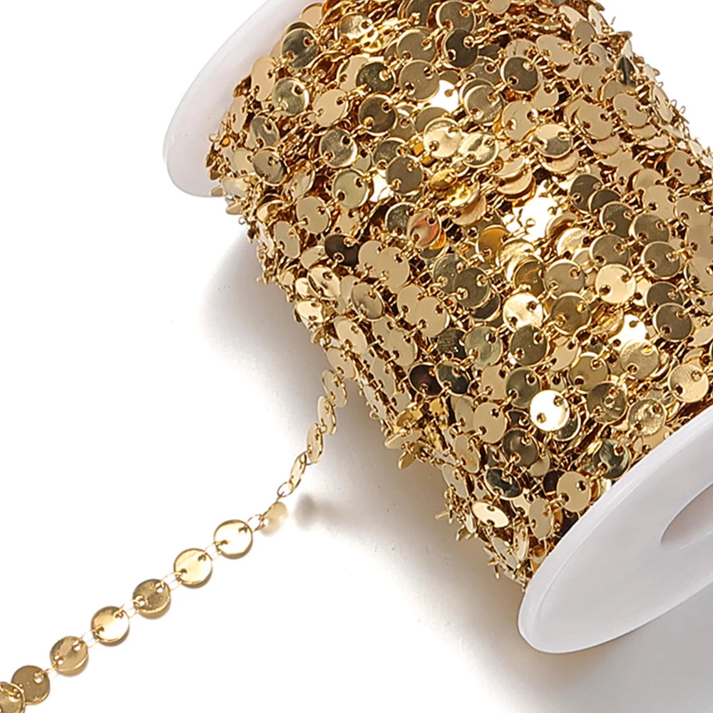 1Meter Gold Stainless Steel Chain Multi Styles for DIY Jewelry