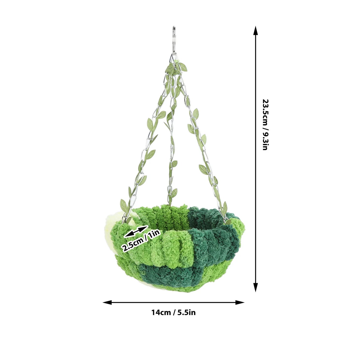 Bird Nest Swing Parrot Hammock Bed Comfortable Soft Coral Fleece Hanging Bird Sleeping Nest for Cage Green Parrot Nest for Cage