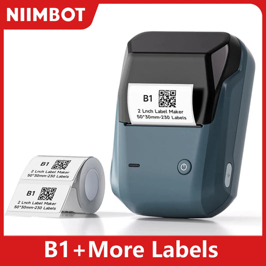 Mini impresora térmica portátil Niimbot B1, máquina de etiquetas autoadhesivas, impresora de bolsillo, máquina de etiquetas con Bluetooth Niimbot B1