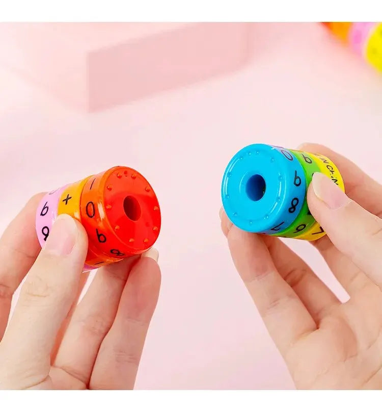 DIY Math Blocks - Perfect Birthday Gift for Boys & Girls, Preschool Learning Counting & Math Skills Tools